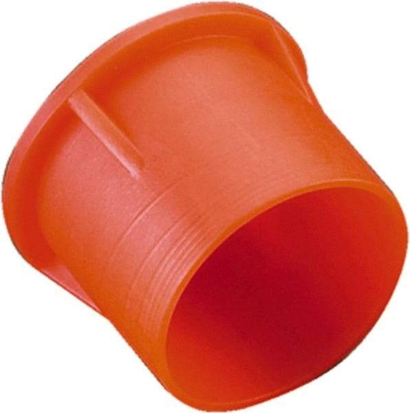 Caplugs - 0.43" ID, Round Head Tube Cap/Plug - 0.62" OD, 9/16" Long, Low-Density Polyethylene, Orange - Best Tool & Supply