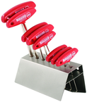 8 Piece - 2.0 - 10mm - T-Handle Hex Ergonomic Comfort Grip Metric Set in Metal Stand - Best Tool & Supply