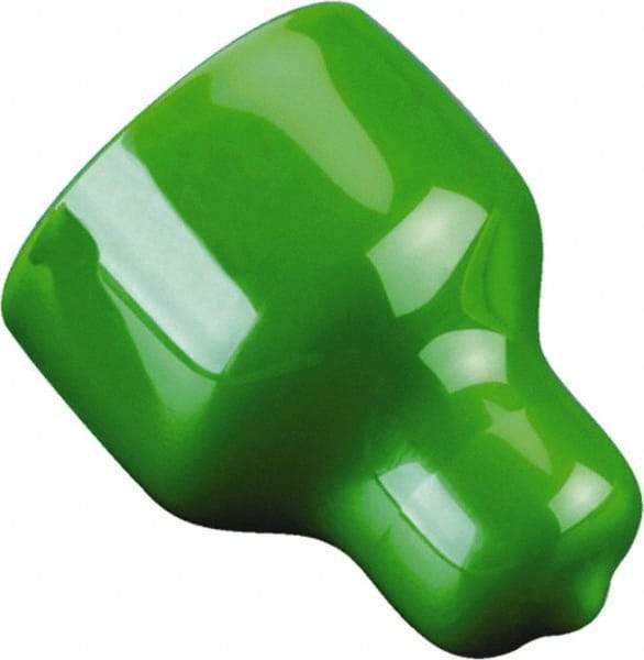 Caplugs - 1.041" ID, Pull-Tab, Round Head Cap - 1-3/8" Long, Vinyl, Green - Best Tool & Supply