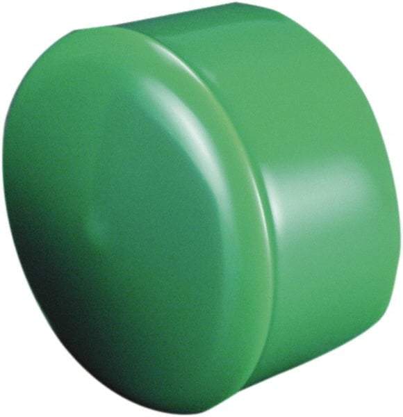 Caplugs - Round Head Cap with Flange - 3.14" OD, 1-1/2" Long, Vinyl, Brown - Best Tool & Supply