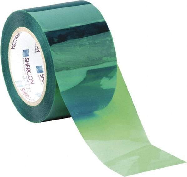 Caplugs - 3/4" Wide x 72 Yd Long Green Polyester Film High Temperature Masking Tape - Series PC25 0750, 6.5 mil Thick - Best Tool & Supply