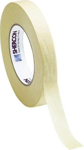 Caplugs - 1/2" Wide x 60 Yd Long Off-White Crepe Paper High Temperature Masking Tape - Series KD110500, 7.5 mil Thick - Best Tool & Supply