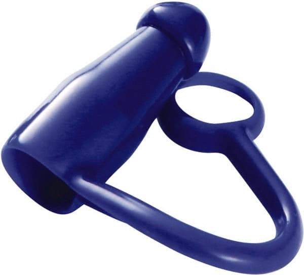 Caplugs - Round Head, Tethered Cap - 1-29/32" Long, Vinyl, Blue - Best Tool & Supply