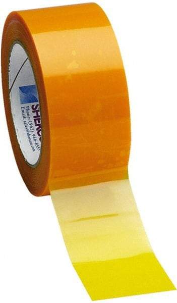 Caplugs - 20mm Wide x 72 Yd Long Yellow Polyester Film High Temperature Masking Tape - Series PC30-20MM, 3.5 mil Thick - Best Tool & Supply