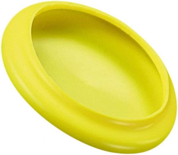 Caplugs - Flexible, Round Head Flange Cap - 3.18" OD, 1/16" Long, Vinyl, Gray - Best Tool & Supply