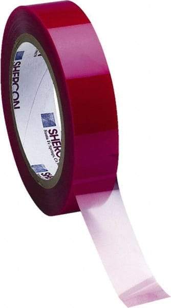 Caplugs - 9/16" Wide x 72 Yd Long Red Polyester Film High Temperature Masking Tape - Series PC11-0562, 3.5 mil Thick - Best Tool & Supply