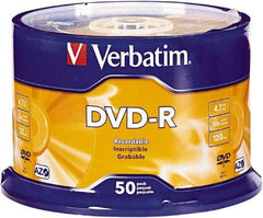 Verbatim - Silver DVD-R Discs - Use with CD, DVD - Best Tool & Supply