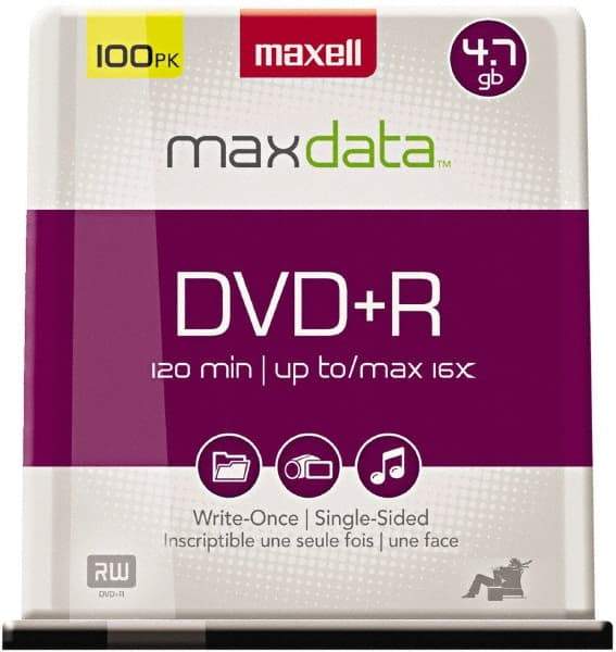 Maxell - Silver DVD+R Disc - Use with CD, DVD Drives - Best Tool & Supply