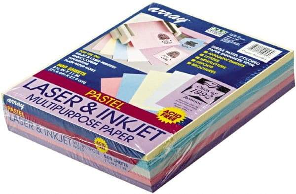 Pacon - 8-1/2" x 11" Assorted Colors Colored Copy Paper - Use with Laser Printers, Copiers - Best Tool & Supply