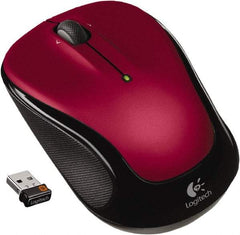 Logitech - Red Wireless Mouse - Use with Chrome OS, Linux 2.6 & Later, Mac OS X 10.5 & Later, Windows Vista, 7, 8 - Best Tool & Supply