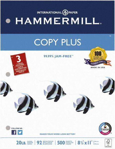 Hammermill - 8-1/2" x 11" White Copy Paper - Use with Laser Printers, Copiers, Fax Machines, Multifunction Machines - Best Tool & Supply