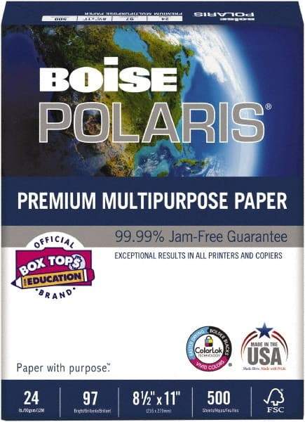 Boise - 8-1/2" x 11" White Copy Paper - Use with Laser Printers, Copiers, Inkjet Printers - Best Tool & Supply