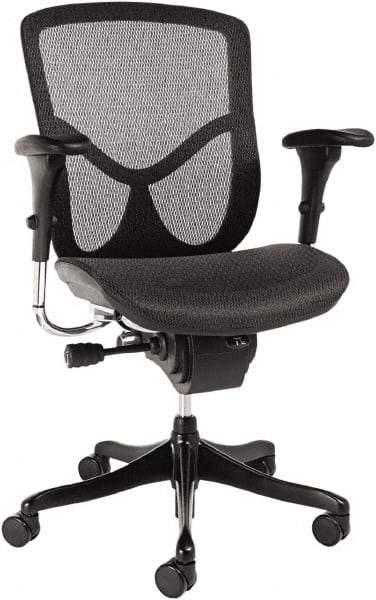 ALERA - 42-3/8" High Ergonomic Multifunction Chair - 28" Wide x 29-1/8" Deep, Breathable-A-Grade Black Mesh Seat, Black - Best Tool & Supply