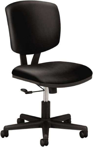 Hon - 40" High Task Chair - 25" Wide x 25-3/4" Deep, Leather Seat, Black - Best Tool & Supply