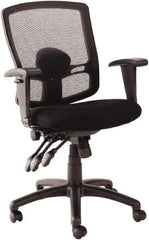 ALERA - 41-3/4" High Mid Back Chair - 30-3/4" Wide x 24-3/4" Deep, Mesh Seat, Black - Best Tool & Supply