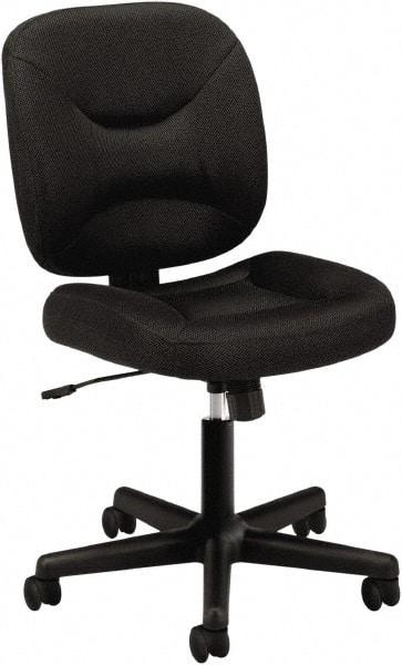 Basyx - 38-1/4" High Task Chair - 24-1/2" Wide x 33-1/2" Deep, Padded Mesh Seat, Black - Best Tool & Supply