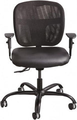 Safco - 37" High Task Chair - 26" Wide x 26" Deep, Vinyl Seat, Black - Best Tool & Supply