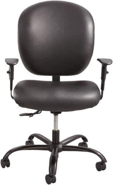 Safco - 38" High Task Chair - 26" Wide x 26" Deep, Vinyl Seat, Black - Best Tool & Supply