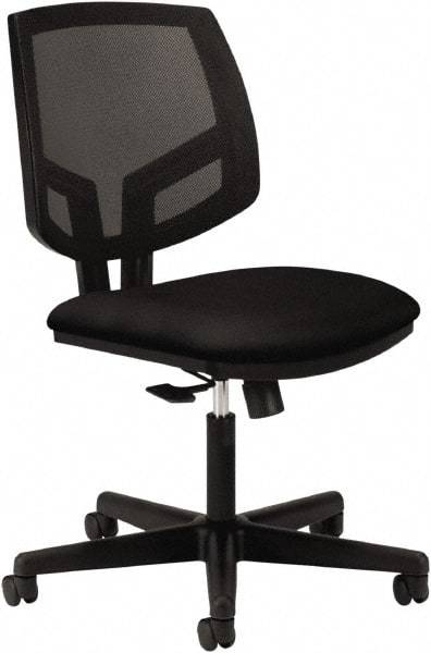 Hon - 38-3/4" High Task Chair - 24" Wide x 25" Deep, 100% Polyester Seat, Black - Best Tool & Supply