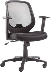 OIF - 40-3/8" High Mid Back Chair - 24" Wide x 22-7/8" Deep, Mesh Seat, Black - Best Tool & Supply