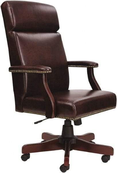 ALERA - 48-3/4" High High Back Chair - 26" Wide x 29" Deep, Vinyl Seat, Burgundy - Best Tool & Supply