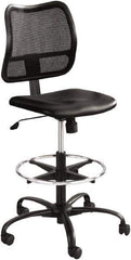 Safco - 49-1/2" High Extended Height Chair - 25" Wide x 25" Deep, Vinyl Seat, Black - Best Tool & Supply