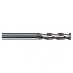 12mm Dia. - 150mm OAL - 45° Helix Bright Carbide End Mill - 2 FL - Best Tool & Supply