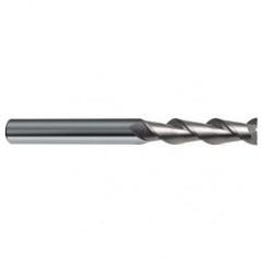 16mm Dia. - 150mm OAL - 45° Helix Bright Carbide End Mill - 2 FL - Best Tool & Supply