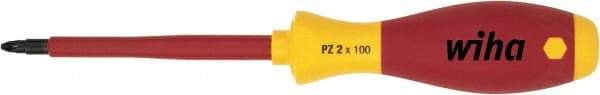 Wiha - #2 Point, 100mm Blade Length Posidrive Screwdriver - 218mm OAL - Best Tool & Supply