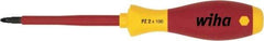 Wiha - #2 Point, 100mm Blade Length Posidrive Screwdriver - 218mm OAL - Best Tool & Supply