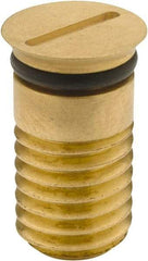 Jergens - 1 Piece M12x1.75 Vise Chip Plug - Brass, 23" Long, 14.5mm Wide - Best Tool & Supply