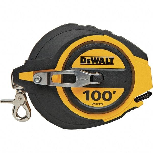 DeWALT - 100' x 3/8" Tape Measure - 1/8" Graduation, Inch Graduation Style - Best Tool & Supply