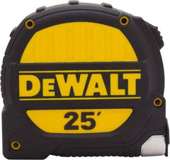 DeWALT - 25' x 1-1/4" Tape Measure - 1/16" Graduation, Inch Graduation Style - Best Tool & Supply