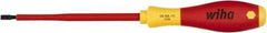 Wiha - 5.5mm Blade Width, Standard Slotted Screwdriver - 125mm Blade Length, Solid/Hex Shank - Best Tool & Supply