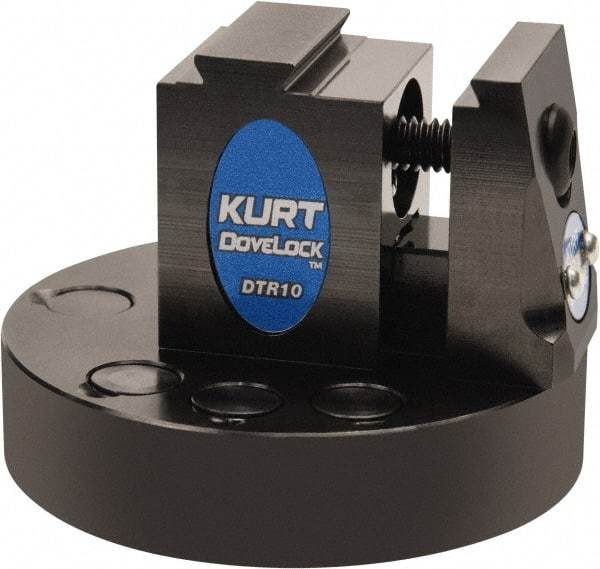 Kurt - 1" Jaw Width, 2" High x 2.69" Long x 2-11/16" Wide Dovetail Reversible Vise - For Use with 4 & 5 Axis Workholding Systems - Best Tool & Supply