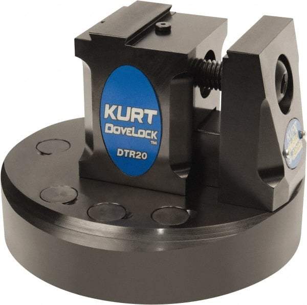 Kurt - 2" Jaw Width, 3-7/8" High x 5.38" Long x 5-3/8" Wide Dovetail Reversible Vise - For Use with 4 & 5 Axis Workholding Systems - Best Tool & Supply