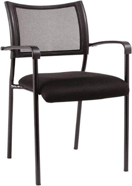 ALERA - Mesh Fabric Black Stacking Chair - Black Frame, 21-1/4" Wide x 23-5/8" Deep x 33-1/2" High - Best Tool & Supply