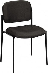 Basyx - Fabric Charcoal Stacking Chair - Black Frame, 21-1/4" Wide x 21" Deep x 32-3/4" High - Best Tool & Supply