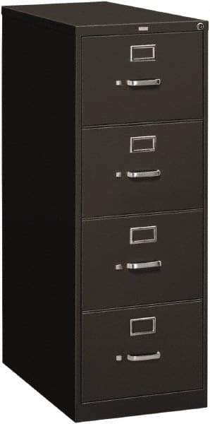 Hon - 18-1/4" Wide x 52" High x 26-1/2" Deep, 4 Drawer Vertical File - Steel, Charcoal - Best Tool & Supply