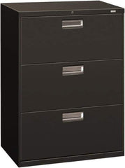 Hon - 30" Wide x 40.88" High x 19-1/4" Deep, 3 Drawer Roll-Out - Steel, Charcoal - Best Tool & Supply