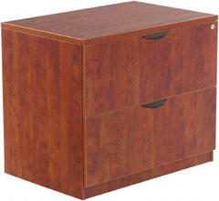 ALERA - 34" Wide x 29-1/2" High x 22-3/4" Deep, 2 Drawer Lateral File - Woodgrain Laminate, Medium Cherry - Best Tool & Supply