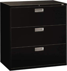 Hon - 42" Wide x 40.88" High x 19-1/4" Deep, 3 Drawer Lateral File - Steel, Black - Best Tool & Supply