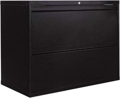 ALERA - 36" Wide x 28.38" High x 19-1/4" Deep, 2 Drawer Lateral File - Steel, Black - Best Tool & Supply