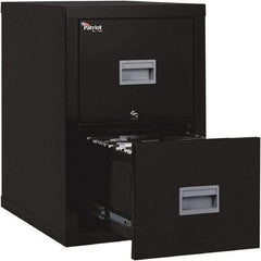 FireKing - 17-3/4" Wide x 27-3/4" High x 25" Deep, 2 Drawer Pedestal - Steel, Black - Best Tool & Supply