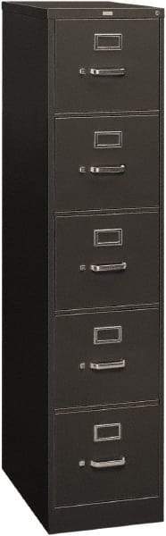 Hon - 15" Wide x 60" High x 26-1/2" Deep, 5 Drawer Vertical File - Steel, Charcoal - Best Tool & Supply