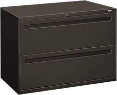 Hon - 42" Wide x 28.38" High x 19-1/4" Deep, 2 Drawer Lateral File - Steel, Charcoal - Best Tool & Supply