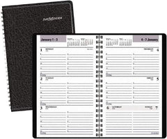 DayMinder - 26 Sheet, 4-7/8 x 8", Weekly Planner - Black - Best Tool & Supply