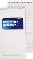 TOPS - 70 Sheet, 4 x 8", Legal/Wide (Style) Reporter\x92s Notebook - White - Best Tool & Supply