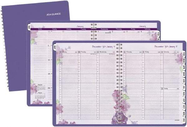 AT-A-GLANCE - 312 Sheet, 8-1/2 x 11", Weekly/Monthly Planner - Purple - Best Tool & Supply