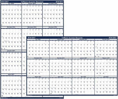 House of Doolittle - 1 Sheet, 4 x 6", Erasable Wall Planner - Blue & Gray - Best Tool & Supply